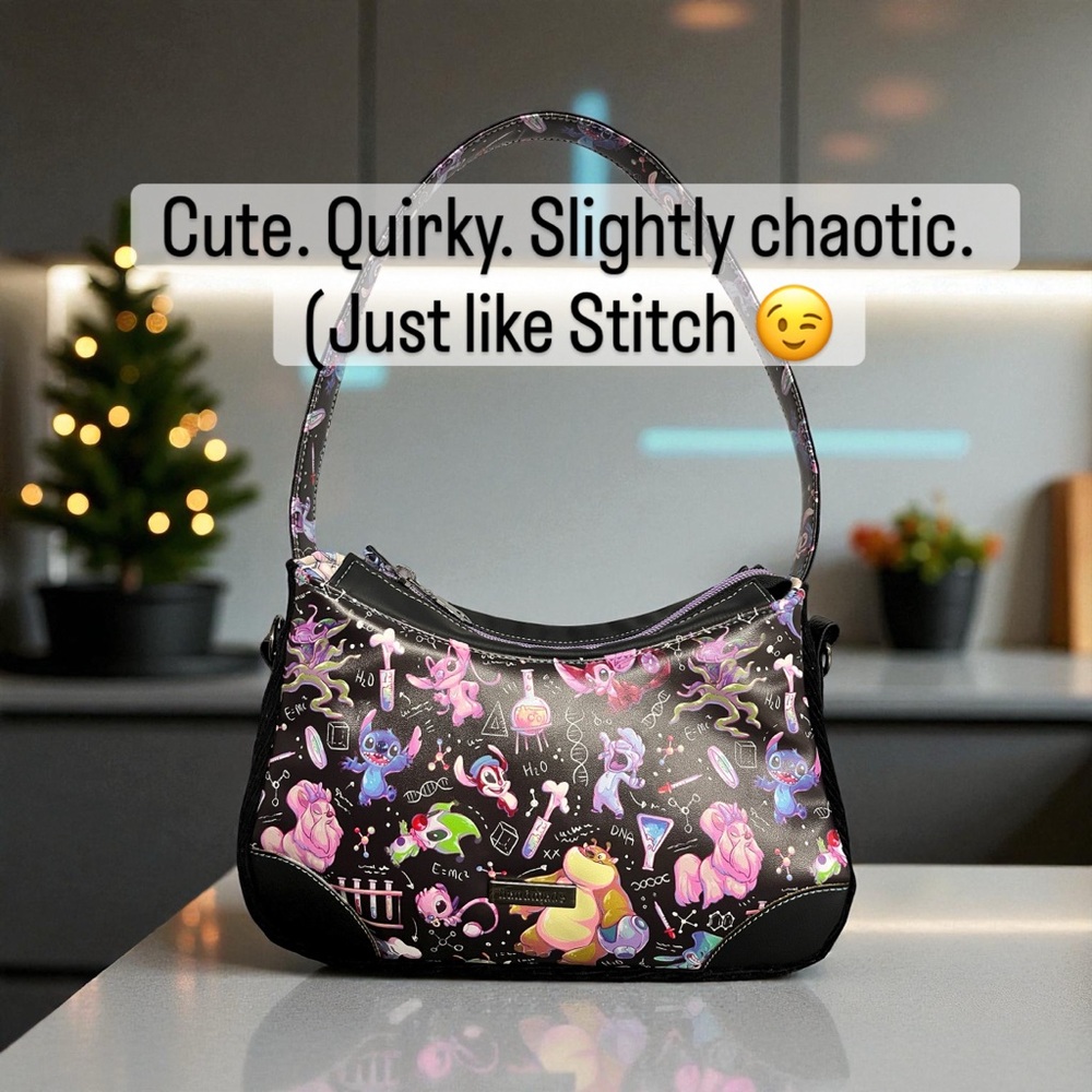 Playful Character Print Shoulder Bag